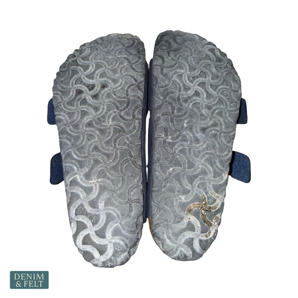 Birkenstock Arizona Soft‎ Footbed Blue Birko Flor Double Strap Comfort Sandals - Picture 11 of 12